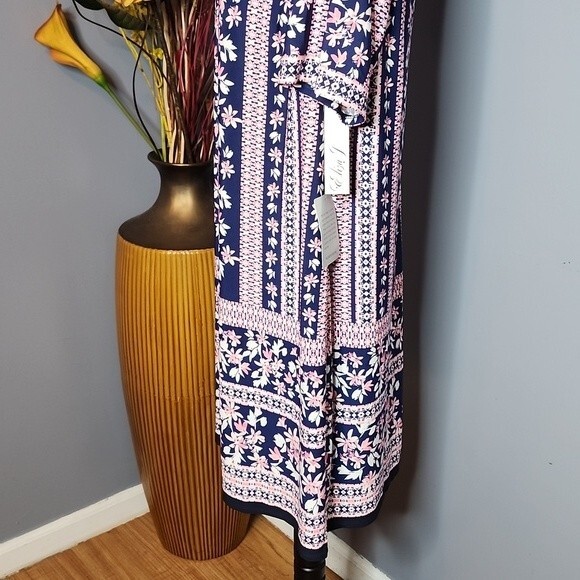 Eliza J Floral Border Print Jersey Dress Size 18W NWT - Picture 9 of 16